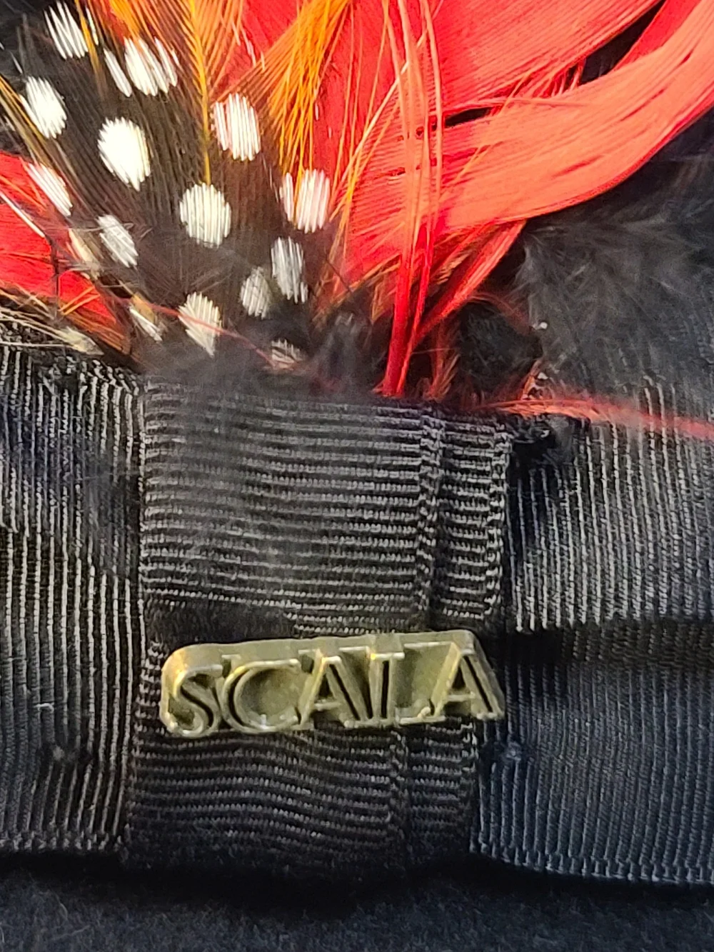 Black Wool Fedora with Decorative Feather